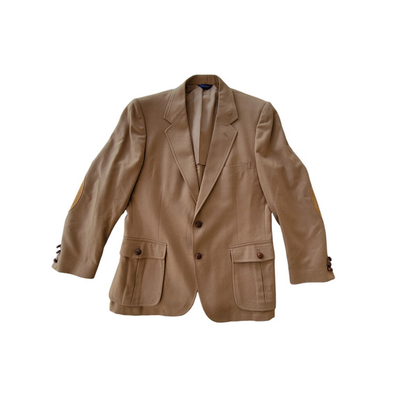 Pendleton Country Traditionals Wool Professor Blazer Jacket Camel Elbow Patch - Picture 1 of 8